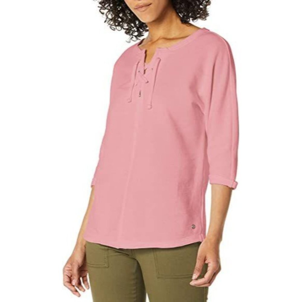JAG sweatshirt NWT Debbie Lace‎ Up XS pink 3/4 slee